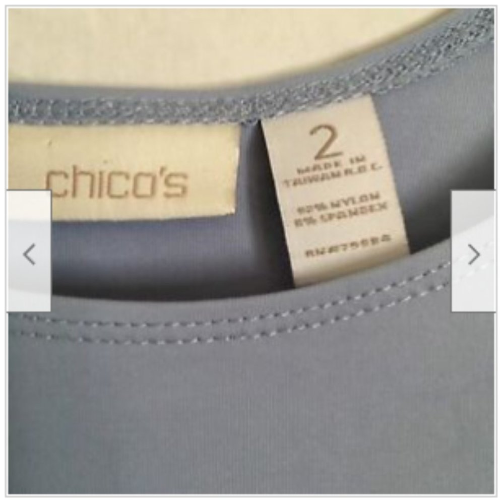 Chico's Tank Top Shirt Baby Blue Sleeveless Scoop Neck - Picture 4 of 6